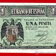 Billetes españoles: BILLETE 1 PESETA ABRIL 1938 , PLANCHA , SERIE P , ORIGINAL , T755