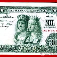 Billetes españoles: BILLETE 1000 PESETAS 1957 , EBC- , SERIE 1G , ORIGINAL , T924
