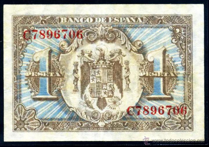 Billetes espa&ntilde;oles: 1 PESETA JUNIO 1940 EBC - - Foto 2
