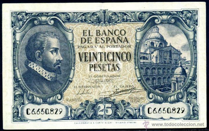 Billetes espa&ntilde;oles: 25 PESETAS ENERO 1940 EBC - - Foto 1