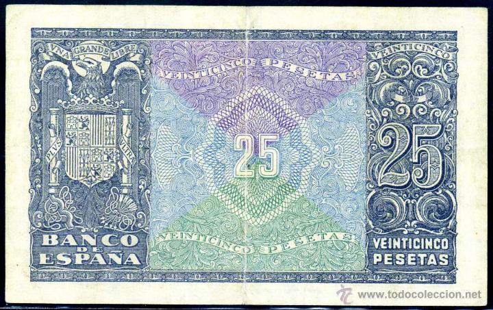 Billetes espa&ntilde;oles: 25 PESETAS ENERO 1940 EBC - - Foto 2