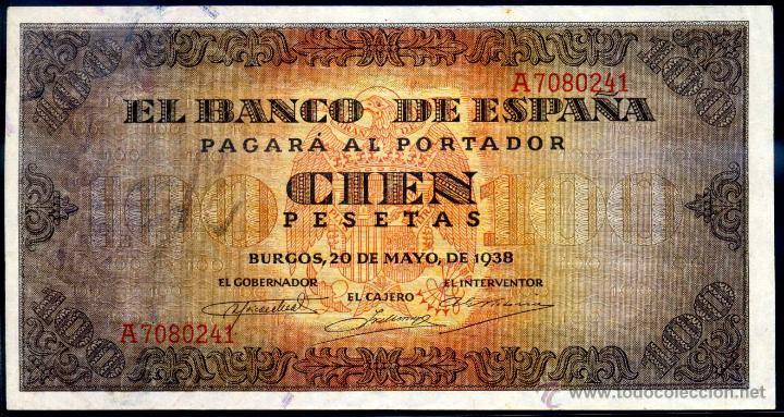 Billetes espa&ntilde;oles: 100 PESETAS MAYO 1938  EBC / EBC + - Foto 1