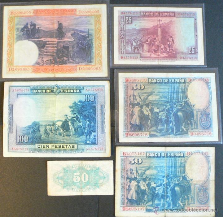 Billetes espa&ntilde;oles: Lote 6 billetes espa&ntilde;oles - Foto 2