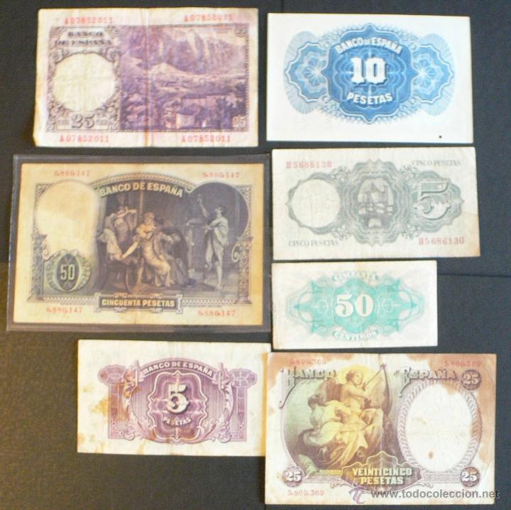 Billetes espa&ntilde;oles: 7 billetes espa&ntilde;oles - Foto 2