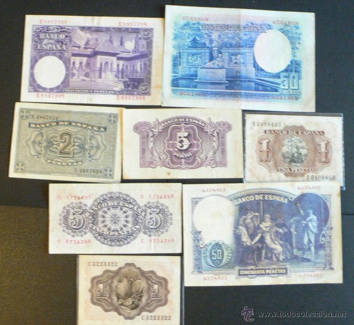 Billetes espa&ntilde;oles: 8 billetes espa&ntilde;oles - Foto 2