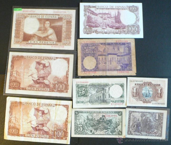 Billetes espa&ntilde;oles: 9 billetes espa&ntilde;oles - Foto 2