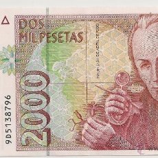 Billetes españoles: 2000 PTAS 1992 SERIE 9D-796 (RARISIMA). Lote 48704376