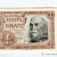 Billetes españoles: 1 (UNA) PESETA MADRID 22 DE JULIO 1953 SIN CIRCULAR. Lote 49614321
