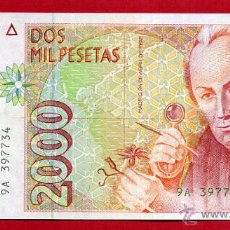 Billetes españoles: BILLETE , 2000 PESETAS 1992 , PLANCHA , OJO SERIE ESPECIAL 9A , ORIGINAL , T734. Lote 49619607