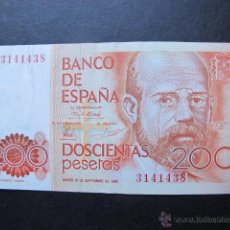 Billetes españoles: BILLETE 200 PESETAS AÑO 1980 ESPAÑA SIN SERIE EN BUEN ESTADO
