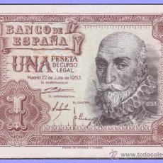 Billetes españoles: ESPAÑA 1 PESETA 1953 PLANCHA MARQUES DE SANTA CRUZ. Lote 51773091