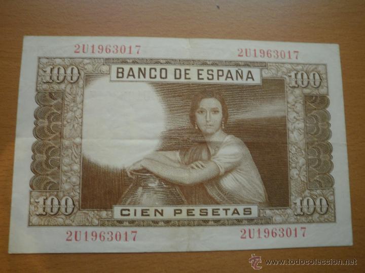 Billetes espa&ntilde;oles: Billete de 100 pesetas - Foto 2