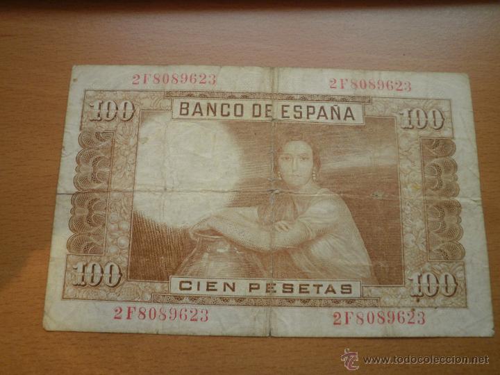 Billetes espa&ntilde;oles: Billete de cien pesetas. - Foto 2