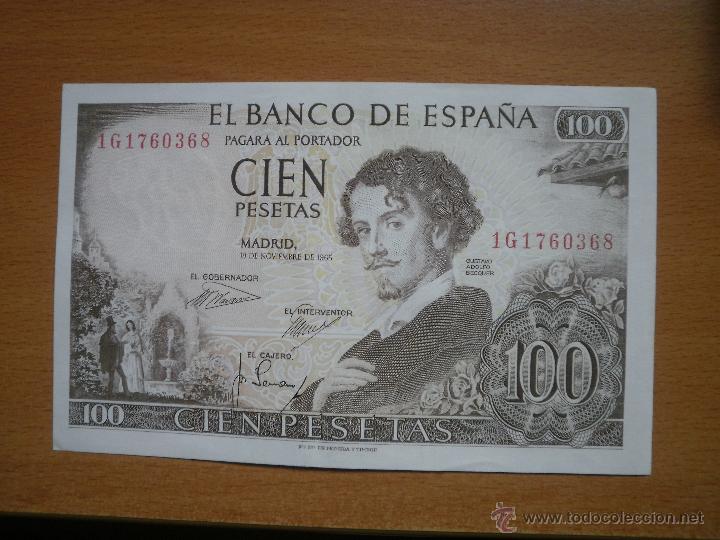 Billetes espa&ntilde;oles: Billete de cien pesetas. - Foto 1