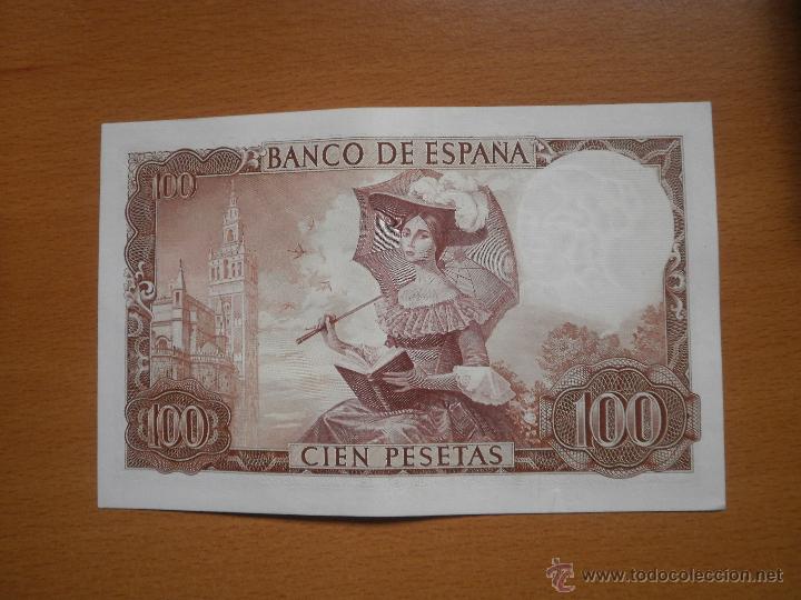 Billetes espa&ntilde;oles: Billete de cien pesetas. - Foto 2