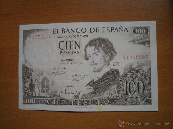 Billetes espa&ntilde;oles: Billete de cien pesetas. - Foto 1