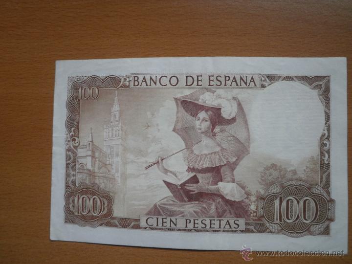Billetes espa&ntilde;oles: Billete de cien pesetas. - Foto 2