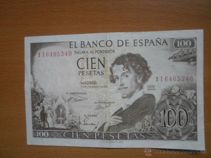 Billetes espa&ntilde;oles: Billete de cien pesetas. - Foto 1