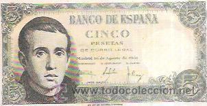 Billetes espa&ntilde;oles: BILLETE DE CINCO PESETAS 1951. - Foto 1