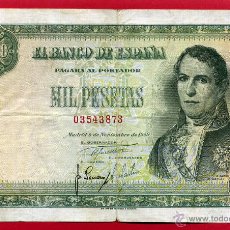 Billetes españoles: BILLETE 1000 PESETAS 1949 , MBC , SIN SERIE , ORIGINAL , T873