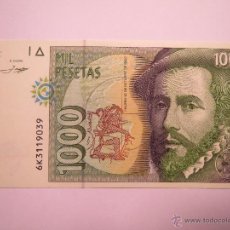 Billetes españoles: BILLETE 1000 PESETAS 6K3119039 MADRID 12 OCTUBRE 1992 SIN CIRCULAR EN PERFECTO ESTADO