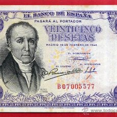 Billetes españoles: BILLETE 25 PESETAS 1946 , EBC+ , SERIE B , ORIGINAL , T577