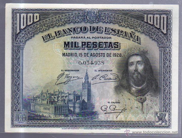 billete. 1000 pesetas. 1928. san fernando. sin - Comprar Billetes españoles antiguos en - 54193096
