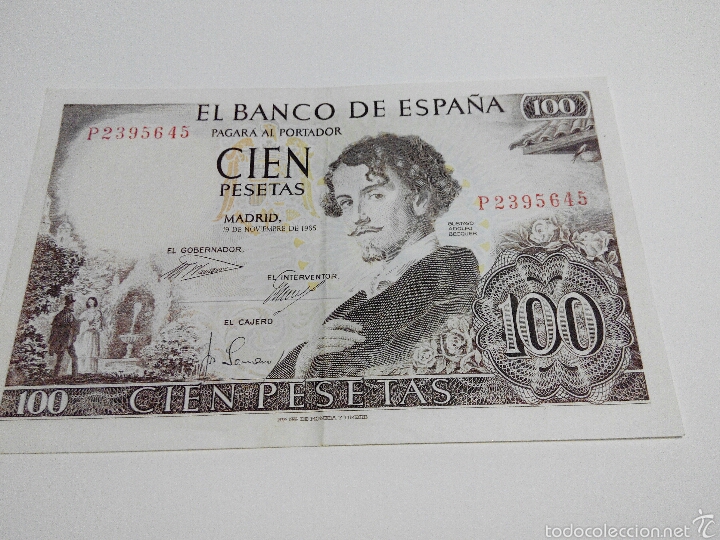 Billetes espa&ntilde;oles: BILLETE 100 PESETAS. 1965.EBC - Foto 1