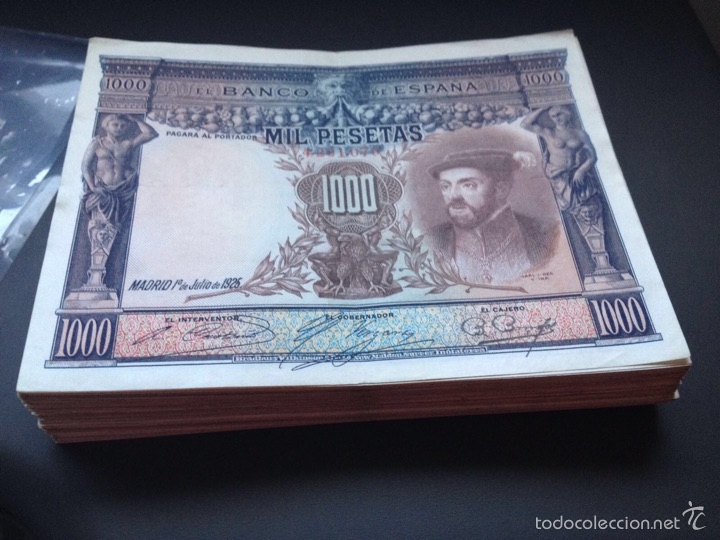 Billetes espa&ntilde;oles: 1000 peseta de 1925 ebc ref 64353 - Foto 2