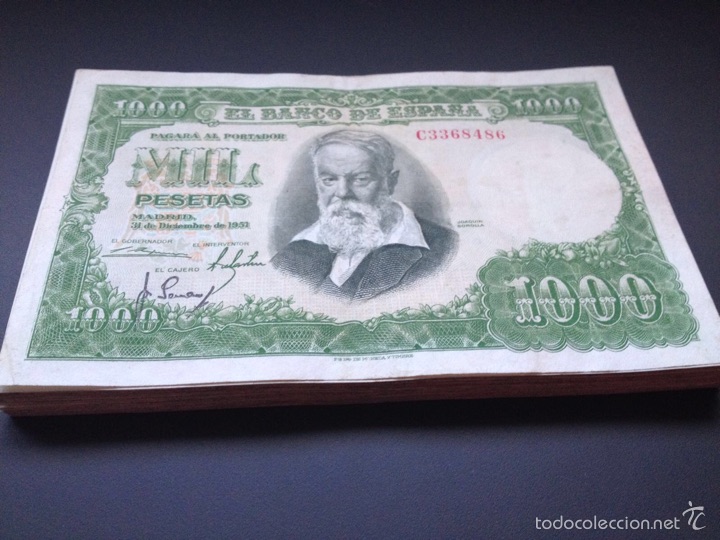 Billetes espa&ntilde;oles: 1000 peseta de 1951 ebc ref 643e3 - Foto 2