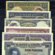Billetes españoles: LOTE 5 BILLETES DEL ESTADO ESPAÑOL 1925 / 1931 RARO REF 8543. Lote 91658085