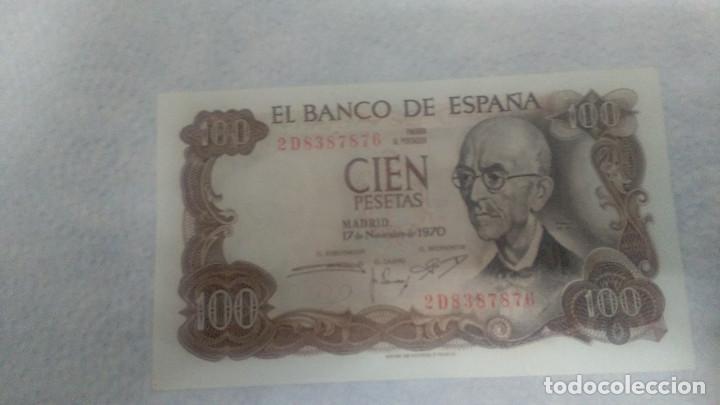 Billetes espa&ntilde;oles: BILLETE CIEN PESETAS 1970 MANUEL DE FALLA - Foto 2