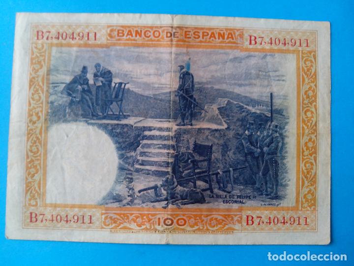 Billetes espa&ntilde;oles: 100 pesetas 1925 felipe II - Foto 2