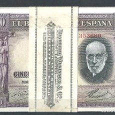 Billetes españoles: 1 BILLETE // 50 PESETAS DE 1935 S/C PLANCHA LUJO DE TACO REF 7646