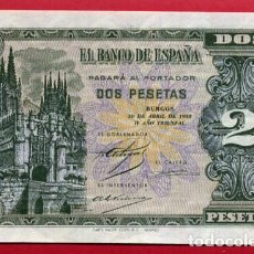 Billetes españoles: BILLETE 2 PESETAS ABRIL 1938 , PLANCHA , SERIE E , ORIGINAL , T758