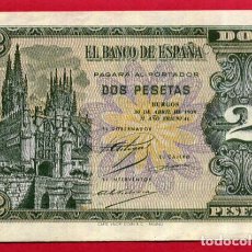 Billetes españoles: BILLETE 2 PESETAS ABRIL 1938 BURGOS , PLANCHA , SERIE F , ORIGINAL , T398