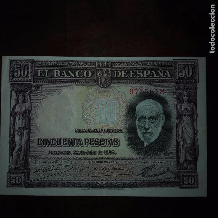 Billetes espa&ntilde;oles: ESPA&Ntilde;A 50 PESETAS E/22 DE JULIO DE 1935 - Foto 1