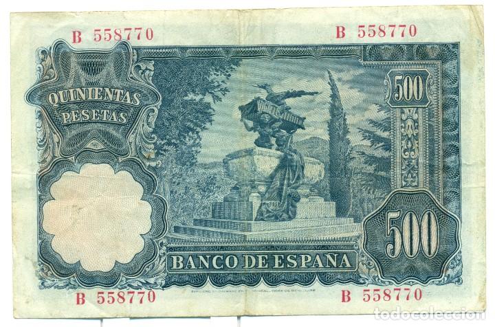 Billetes espa&ntilde;oles: 500 PTAS. DE BENLLIURE - Foto 2