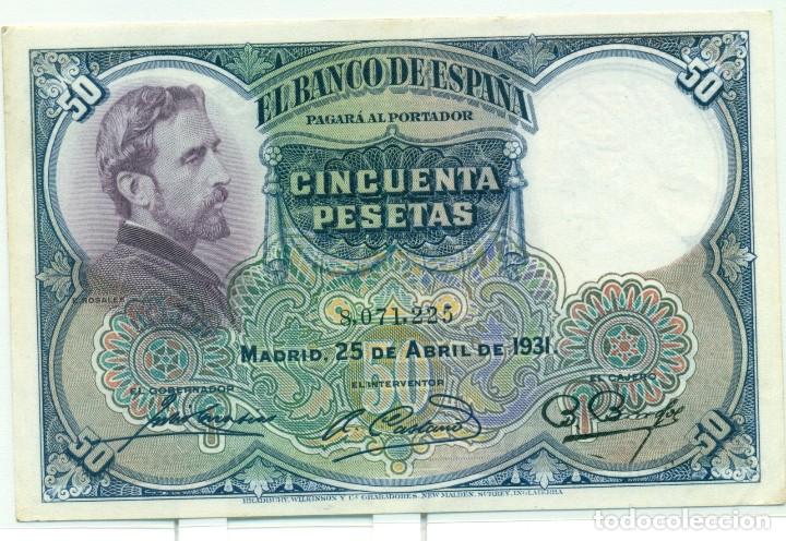 Billetes espa&ntilde;oles: 50 PTAS DEL 25 DE ABRIL DE 1931 - Foto 1