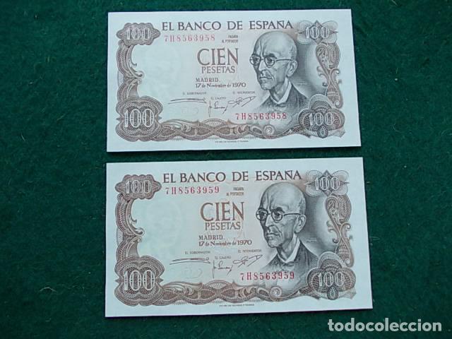 Billetes espa&ntilde;oles: 2 billetes correlativos plancha Manuel de Falla - Foto 1
