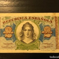 Billetes españoles: BILLETE 2 PESETAS REPÚBLICA ESPAÑOLA 1938