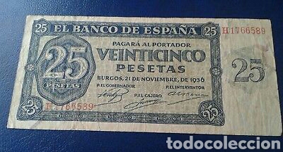 Spanish Banknotes: 25 pesetas de 1936