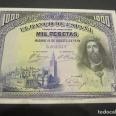 Billetes españoles: 1000 PESETAS DE 1928 SIN SERIE-577 SC-. Lote 132122478