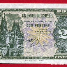 Billetes españoles: BILLETE 2 PESETAS 1938 ABRIL , PLANCHA , SERIE I , ORIGINAL , T543