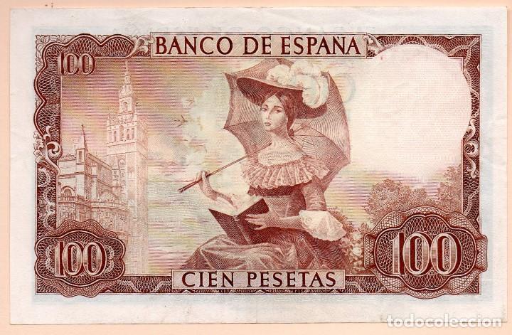 Billetes espa&ntilde;oles: 100 Pesetas 1965 Becquer - Foto 2