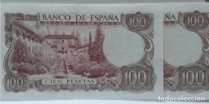 Billetes espa&ntilde;oles: Pareja 100 pesetas de Falla - Foto 2