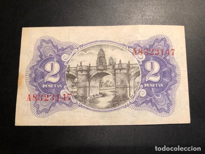 Billetes espa&ntilde;oles: 2 pesetas 1938 - Foto 2