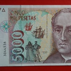 Billetes españoles: BILLETE 5000 ESPAÑA AÑO 1992 SIN SERIE SIN CIRCULAR 3044336