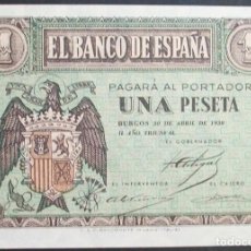 Billetes españoles: BANCO DE ESPAÑA. 1 PESETA. 30 ABRIL 1938. SERIE I. SC. Lote 142651510
