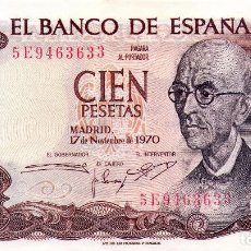 Billetes españoles: 100 PTAS 17-11-1970, 17 NOVIEMBRE 1970 SC